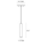 SONNEMAN Micro Tube LED Bright Satin Aluminum Optical Acrylic Shade Single Pendant Light