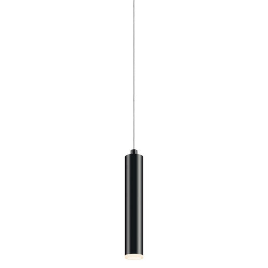 SONNEMAN Micro Tube LED Satin Black Optical Acrylic Shade Single Pendant Light