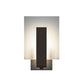 SONNEMAN Midtown Integral LED Short Textured Bronze Etched Glass Shade Wall Sconce