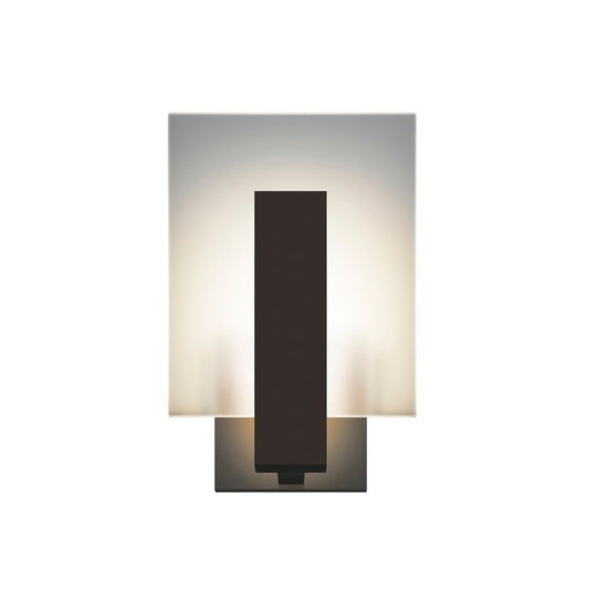SONNEMAN Midtown Integral LED Short Textured Bronze Etched Glass Shade Wall Sconce