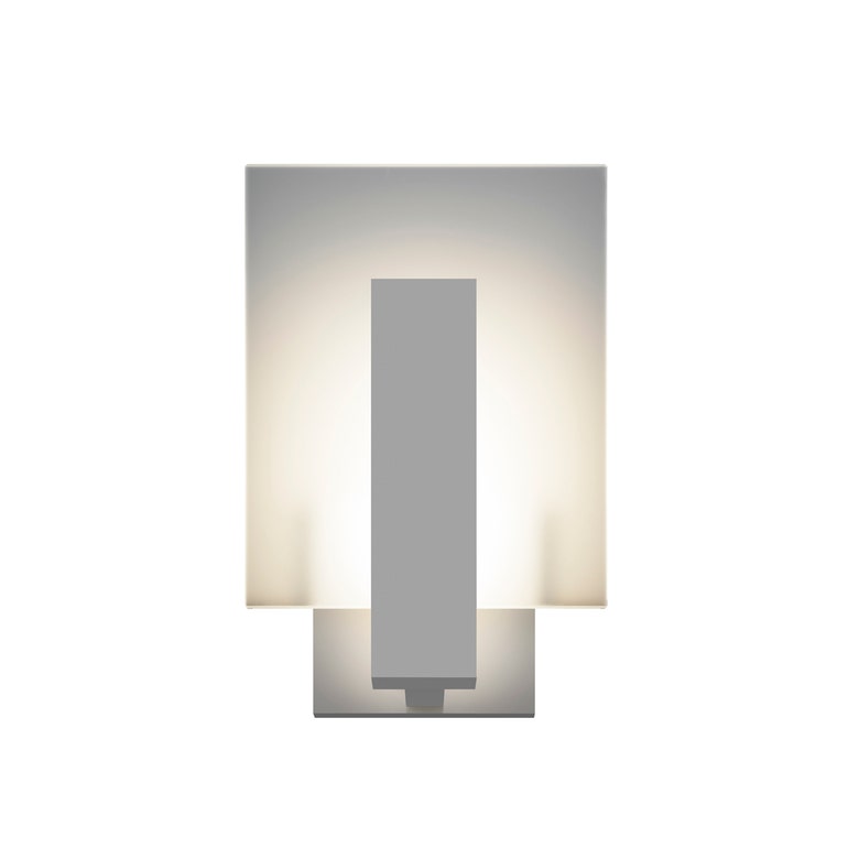 SONNEMAN Midtown Integral LED Short Textured Gray Etched Glass Shade Wall Sconce