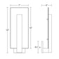 SONNEMAN Midtown Integral LED Tall Textured Gray Etched Glass Shade Wall Sconce