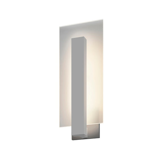 SONNEMAN Midtown Integral LED Tall Textured Gray Etched Glass Shade Wall Sconce