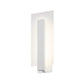 SONNEMAN Midtown Integral LED Tall Textured White Etched Glass Shade Wall Sconce