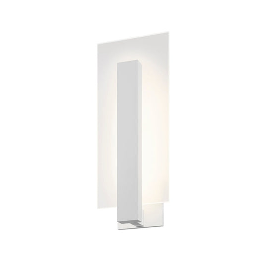 SONNEMAN Midtown Integral LED Tall Textured White Etched Glass Shade Wall Sconce
