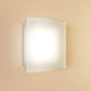 SONNEMAN Mist 1-Light LED Textured White Clear Etched Glass Diffuser Shade Square Wall Sconce