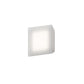 SONNEMAN Mist 1-Light LED Textured White Clear Etched Glass Diffuser Shade Square Wall Sconce