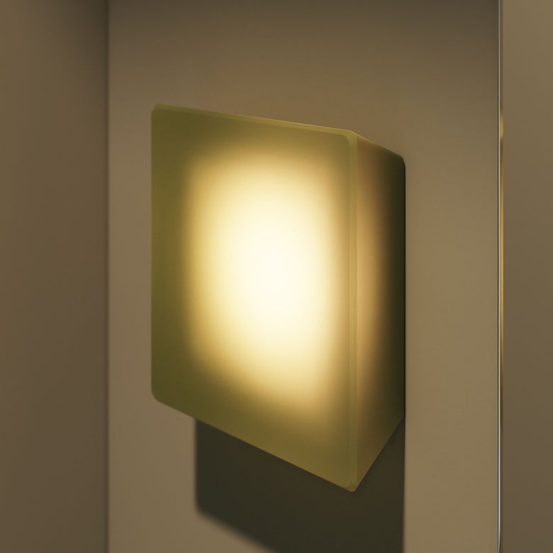 SONNEMAN Mist 1-Light LED Textured White Moss Etched Glass Diffuser Shade Square Wall Sconce