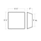SONNEMAN Mist 1-Light LED Textured White Moss Etched Glass Diffuser Shade Square Wall Sconce