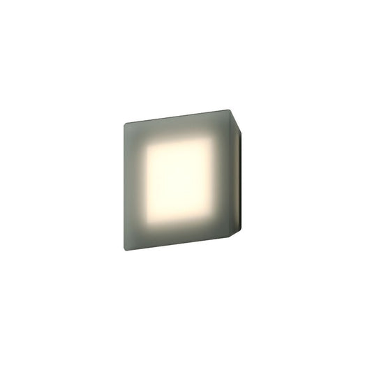 SONNEMAN Mist 1-Light LED Textured White Moss Etched Glass Diffuser Shade Square Wall Sconce