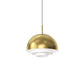 SONNEMAN Modern Tiers 12" 1-Light Brass Dome Metal Shade Pendant Light