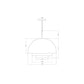 SONNEMAN Modern Tiers 16" 1-Light Satin Black Dome Metal Shade Pendant Light