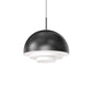SONNEMAN Modern Tiers 16" 1-Light Satin Black Dome Metal Shade Pendant Light