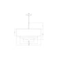 SONNEMAN Modern Tiers 20" 1-Light Brass Flat Metal Shade Pendant Light