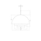 SONNEMAN Modern Tiers 20" 1-Light Satin White Dome Metal Shade Pendant Light