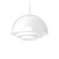 SONNEMAN Modern Tiers 20" 1-Light Satin White Dome Metal Shade Pendant Light