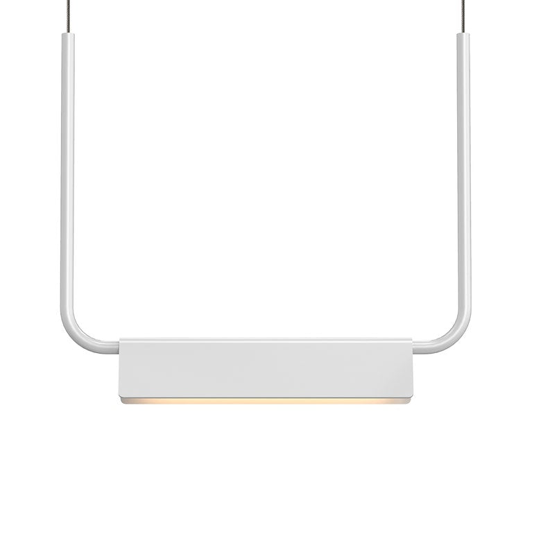 SONNEMAN Morii 15" 1-Light LED Satin White Linear Suspension Pendant Light