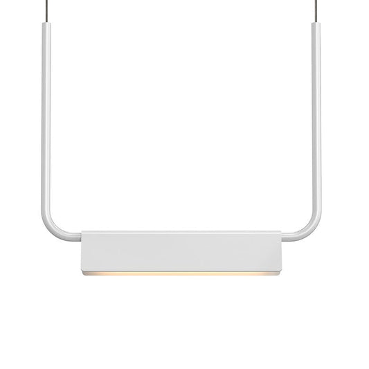 SONNEMAN Morii 15" 1-Light LED Satin White Linear Suspension Pendant Light