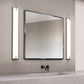 SONNEMAN New Edge 24" 1-Light LED Polished Chrome White Etched Glass Shade Vanity Bath Bar Lighting