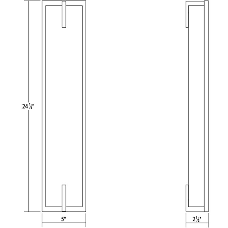 SONNEMAN New Edge 24" 1-Light LED Polished Chrome White Etched Glass Shade Vanity Bath Bar Lighting