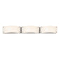 SONNEMAN Oceana 44" 3-Light LED Satin Nickel Etched Glass Shade Vanity Bath Bar Lighting