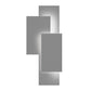SONNEMAN Offset 1-Light LED Textured Gray Aluminum Shade Wall Sconce Panels