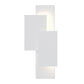 SONNEMAN Offset 1-Light LED Textured White Aluminum Shade Wall Sconce Panels