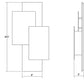 SONNEMAN Offset 1-Light LED Textured White Aluminum Shade Wall Sconce Panels