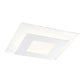 SONNEMAN Offset 16" LED Square Textured White Surface Flush Mount