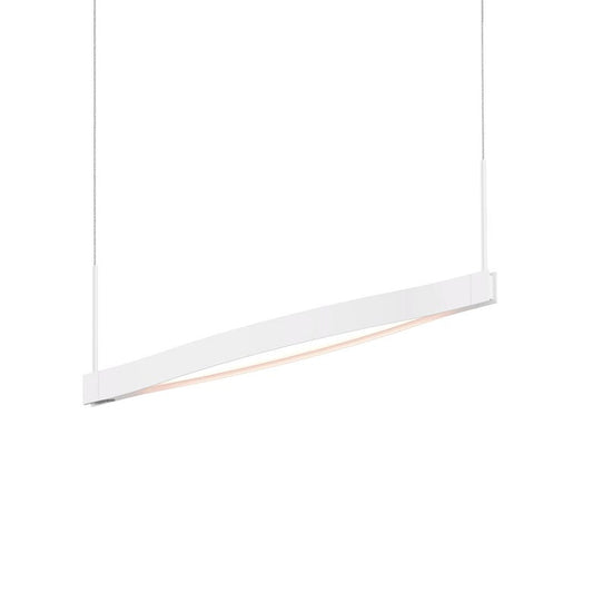 SONNEMAN Ola 28" 1-Light LED Single Liner Satin White Linear Suspension Pendant Light