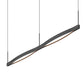 SONNEMAN Ola 55" 2-Light LED Double Liner Satin Black Linear Suspension Pendant Light