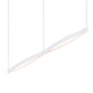 SONNEMAN Ola 55" 2-Light LED Double Liner Satin White Linear Suspension Pendant Light