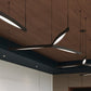 SONNEMAN Ola 55" 3-Light LED Tri-Star Satin Black Linear Suspension Pendant Light