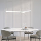 SONNEMAN Ola 55" 3-Light LED Tri-Star Satin White Linear Suspension Pendant Light
