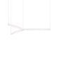 SONNEMAN Ola 55" 3-Light LED Tri-Star Satin White Linear Suspension Pendant Light