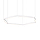 SONNEMAN Ola 55" 6-Light LED Single Ring Satin White Linear Suspension Pendant Light