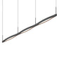 SONNEMAN Ola 82" 3-Light LED Triple Liner Satin Black Linear Suspension Pendant Light