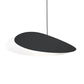 SONNEMAN Papillons 1-Light LED Satin Black Metal Shade Long Oval Single Pendant Light