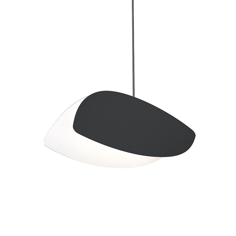 SONNEMAN Papillons 1-Light LED Satin Black Metal Shade Standard Single Pendant Light