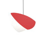SONNEMAN Papillons 1-Light LED Satin Red Metal Shade Large Single Pendant Light