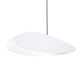 SONNEMAN Papillons 1-Light LED Satin White Metal Shade Long Oval Single Pendant Light