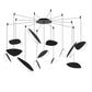 SONNEMAN Papillons 13-Light LED Swag Chandelier With Satin Black Shade Finish