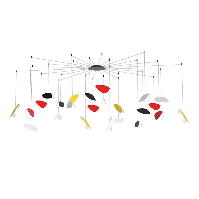 SONNEMAN Papillons 24-Light LED Swag Chandelier With Assorted Shade Finish