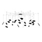 SONNEMAN Papillons 24-Light LED Swag Chandelier With Satin Black Shade Finish