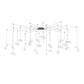 SONNEMAN Papillons 24-Light LED Swag Chandelier With Satin White Shade Finish