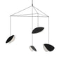 SONNEMAN Papillons 4-Light LED Large Chandelier With Satin Black Shade Finish