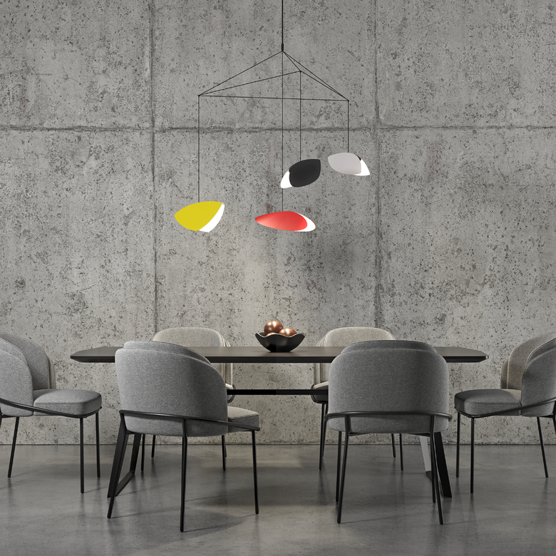 SONNEMAN Papillons 4-Light LED Standard Chandelier With Assorted Shade Finish