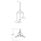 SONNEMAN Papillons 4-Light LED Standard Chandelier With Satin Black Shade Finish