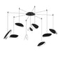 SONNEMAN Papillons 9-Light LED Swag Chandelier With Satin Black Shade Finish