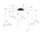 SONNEMAN Papillons 9-Light LED Swag Chandelier With Satin White Shade Finish